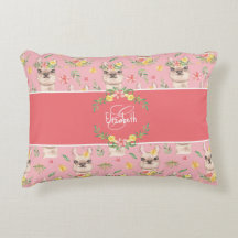 Cute Rosa Llama Mönster för Little Girls Cotton