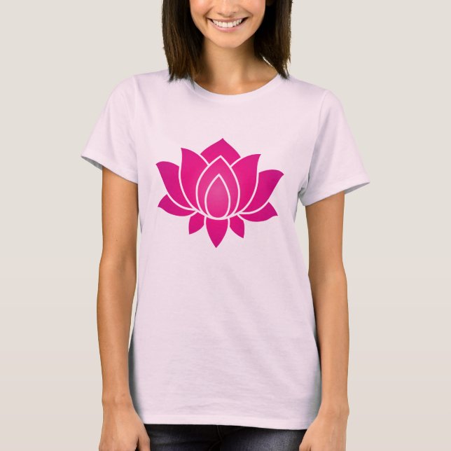 Cute rosa Lotus Flower-symbol T Shirt (Framsida)