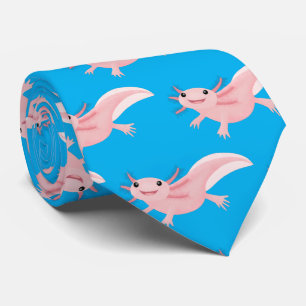 Cute rosa lycklig axolotl slips