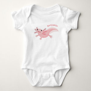 Cute rosa lycklig axolotl t shirt