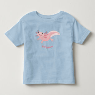 Cute rosa lycklig axolotl t shirt
