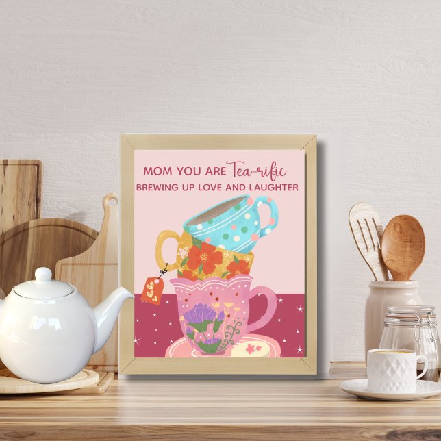 Cute Rosa Mamma du är teavård Poster (Skapare uppladdad)