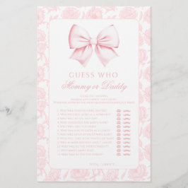 Cute Rosa Mamma eller Flicka Shower Games för papp