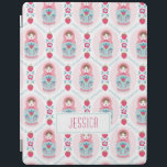 Cute Rosa Matryoshka Nests Doll iPad Skydd<br><div class="desc">En söt rosa matryoshka,  kapningsdocka mönster dekorerar detta Ipad cover. Roligt till back to school och en bra gåva till en flicka. Anpassa det med dina flickor namn. Designad av Blackberry Boulevard.</div>