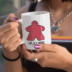 Cute Rosa Meeple Teckning Board Game Kopp Mugg