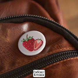 Cute Rosa Minimal Granny Chic Crochet Strawberry Knapp