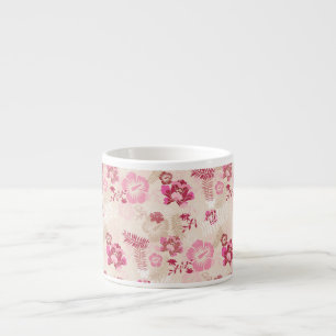 Cute rosa, moderna blommor mönster High-Top-sneake Espressomugg