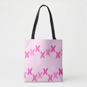 Cute Rosa Mönster Tote Bag Tygkasse
