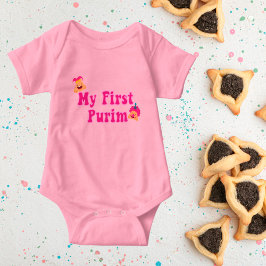 Cute Rosa My First Purim Helgdag T Shirt