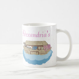 Cute Rosa Noahs eget namn Ark Gift Coffee Mugg