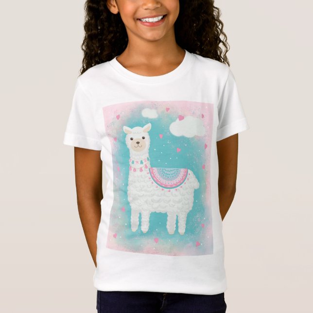 Cute rosa och myntlampa t shirt (Framsida)