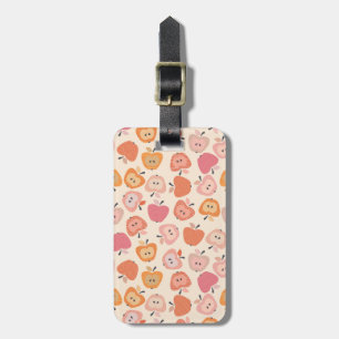 Cute rosa och orange äpple mönster bagagebricka