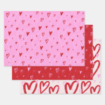 Cute Rosa och röda hjärtan