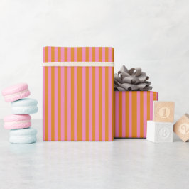 Cute Rosa & Orange Rand Presentpapper