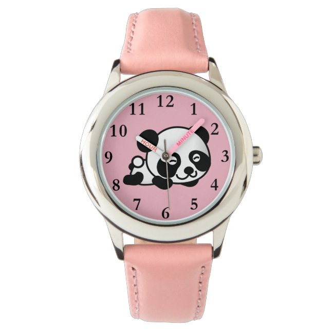 Cute Rosa Panda Girl Watch Armbandsur (Framsida)