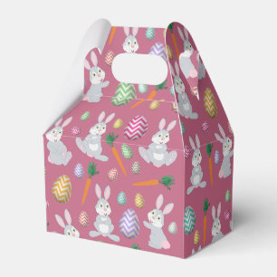Cute Rosa Påskhare Rabbit Mönster Presentaskar