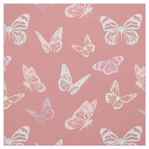 Cute Rosa Pastel Butterfly Mönster Girl Girl's Nu Tyg