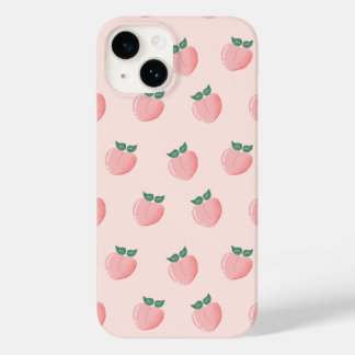 Cute Rosa Peach Mönster iPhone 14 Fodral - Matte F