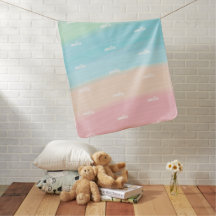 Cute Rosa Personlig Namn Baby Blanket