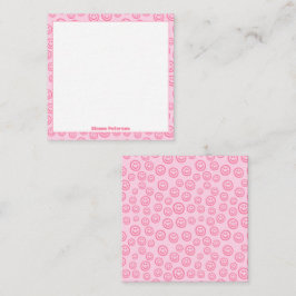 Cute Rosa Personlig Preppy Anteckningskort