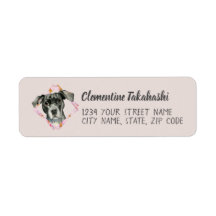 Cute Rosa Pitbull Hund Returadress