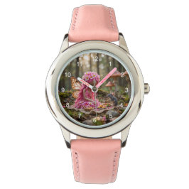 Cute Rosa Pixie och mus Picnic Armbandsur