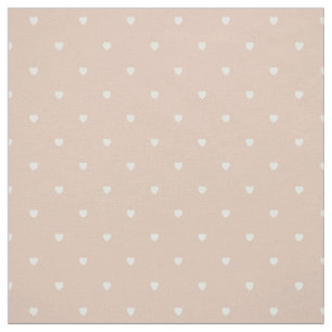 Cute Rosa Polka Dot Hearts Tyg