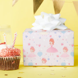 Cute Rosa Princess Birthday Presentpapper
