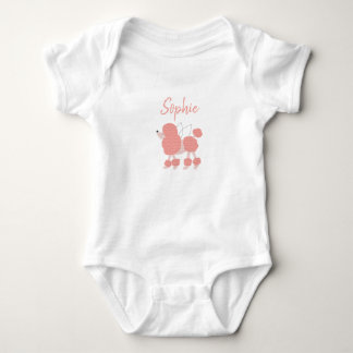 Cute Rosa Pudel Baby Bodykostym T Shirt