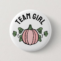 Cute Rosa Pumpkin Team Girl Gender Reveal
