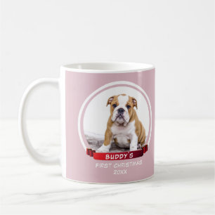 Cute Rosa Puppy 1:a jul-Hund Foto Mugg