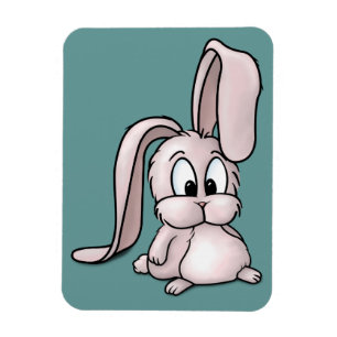 Cute Rosa Rabbit Tecknad Magnet