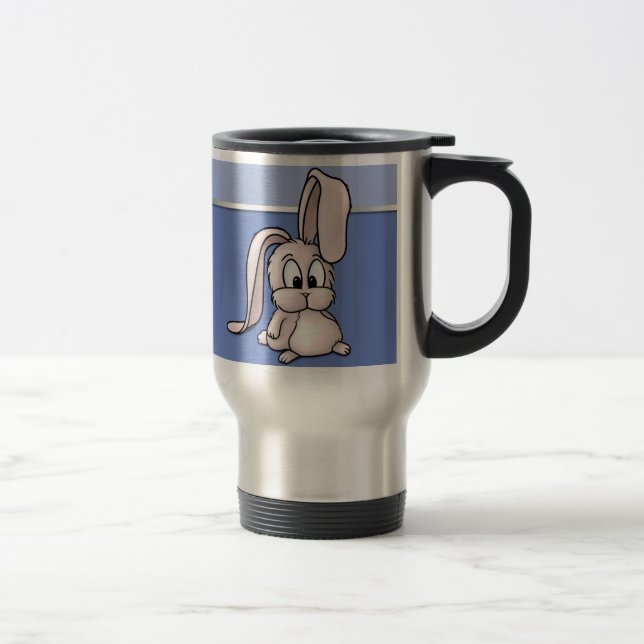 Cute Rosa Rabbit Tecknad Resemugg (Höger)