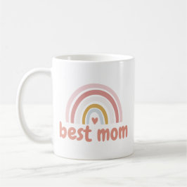 Cute Rosa Rainbow Best Mamma eller Din textekaffär Kaffemugg