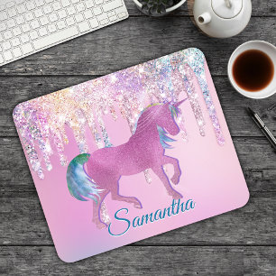 Cute Rosa Rainbow Unicorn Glitter Drives monogram Musmatta