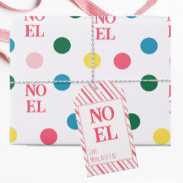 Cute Rosa Rand Christian Jul Presentetikett