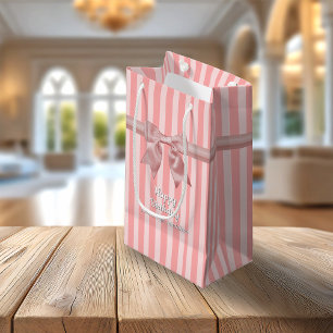 Cute Rosa Rand Söt Bow Anpassningsbar Small Gift B
