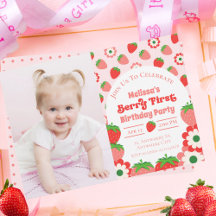 Cute Rosa Red Berry Foto 1 Birthday