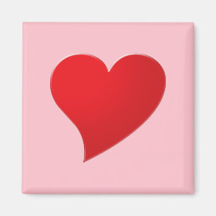 Cute rosa Red big eart modern gigly Valentine's Magnet