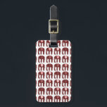 Cute Rosa Red Elephants Mönster CUSTOMIZED Bagagebricka<br><div class="desc">Få redo för semestern med den här fina bagagetaggen - du kan lägga till dina kontaktuppgifter på andra sidan eller välja en enda siddesign. Hand plockade-design åt mig för dig! Ändra färg eller teckensnittet för texten som du vill. Kolla min butik för mer mönster eller säg till om du vill...</div>