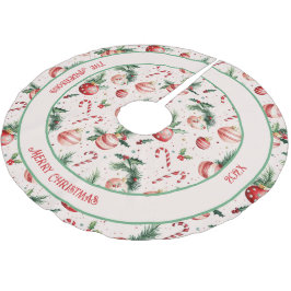 Cute Rosa Red-jul Julgransmatta Borstad Polyester