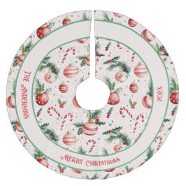 Cute Rosa Red-jul Julgransmatta Borstad Polyester