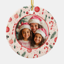 Cute Rosa Red Photo jul Ornament