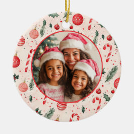 Cute Rosa Red Photo jul Ornament