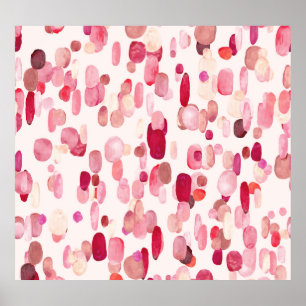 Cute Rosa Red Spots Seamless Poster