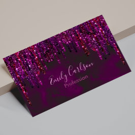 Cute Rosa Red Unicorn Glitter Drives Magnetiska Visitkort