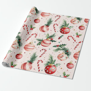Cute Rosa Red Vintage jul Presentpapper