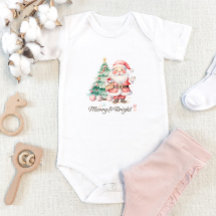Cute Rosa Santa och Julgran