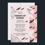 Cute Rosa Scary en Halloween Birthday-inbjudan Inbjudningar<br><div class="desc">Cute Rosa Scary en Halloween Birthday-inbjudan</div>