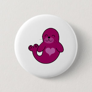 Cute Rosa Seal Knapp